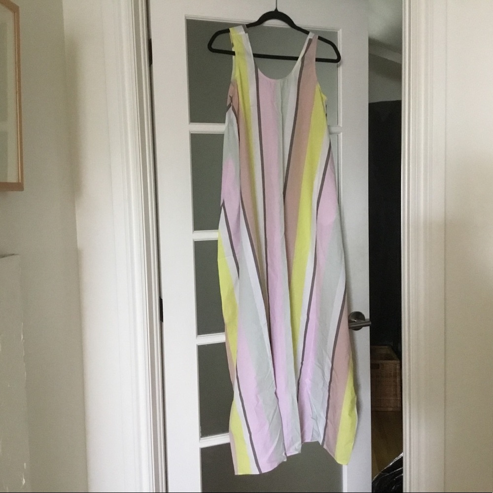 COS sz8 striped tent sleeveless maxi dress